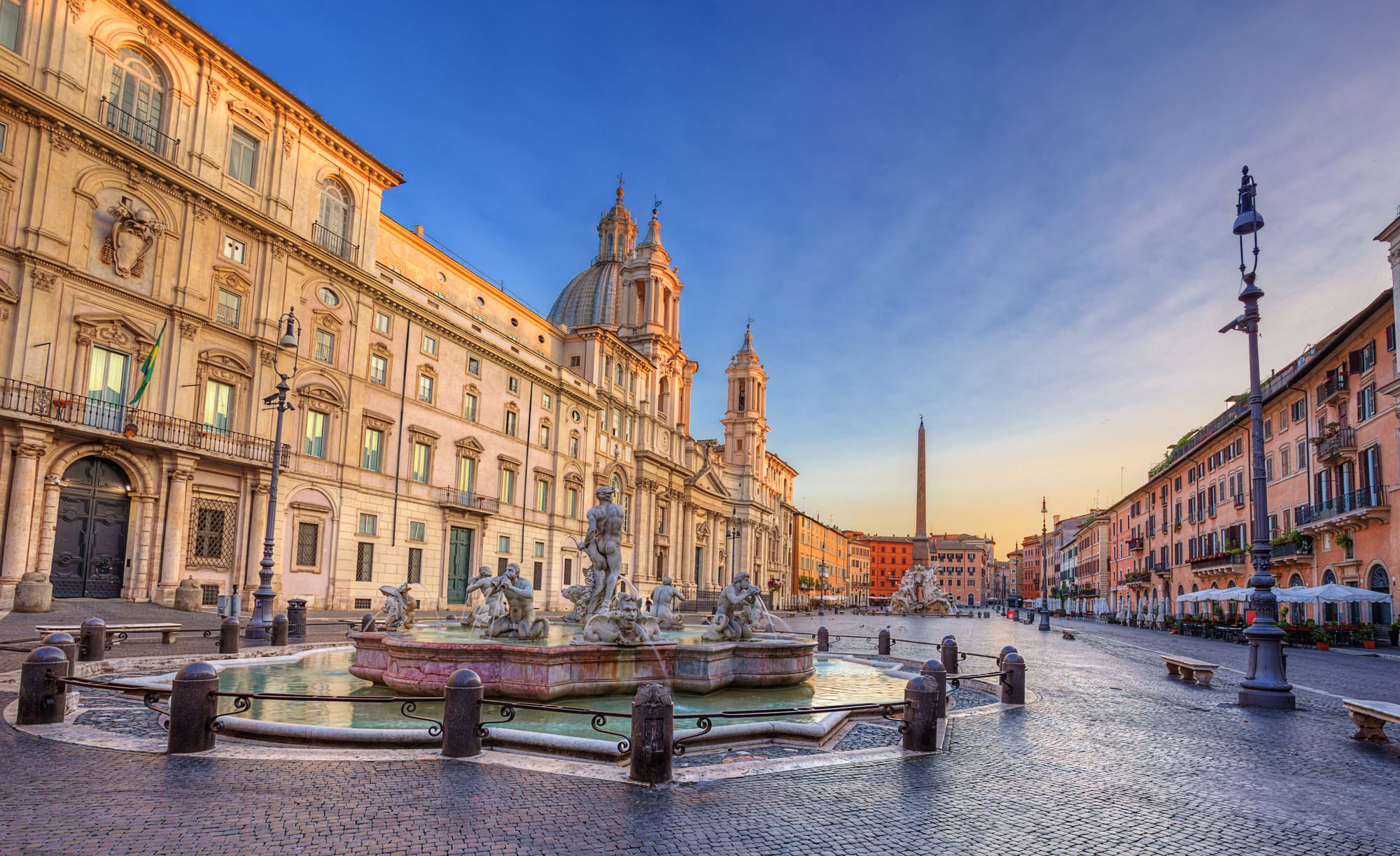 Piazza Navona and the Pantheon at night